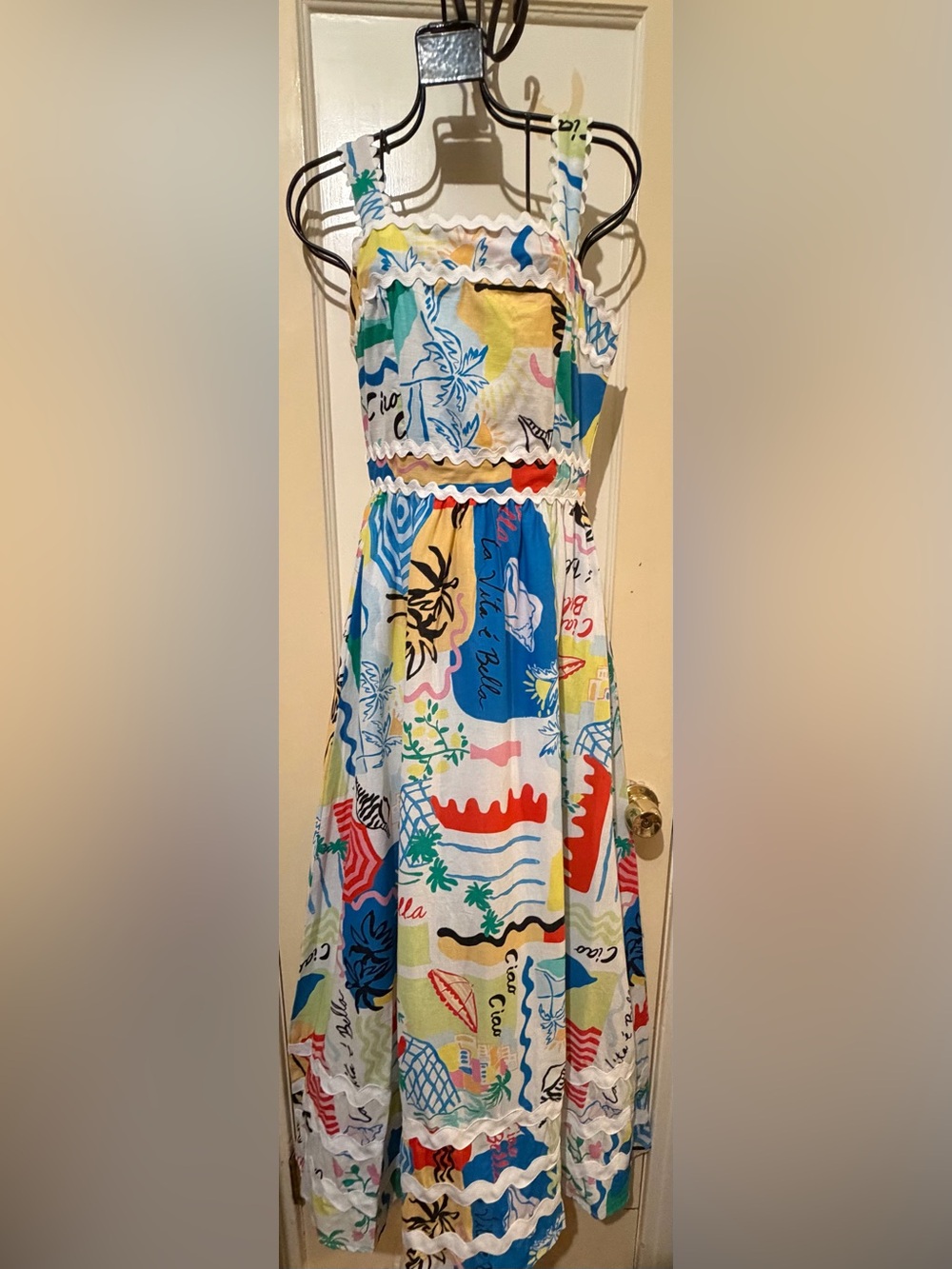 Sleeveless Multi-Color Print Maxi Dress - Picture 9 of 11